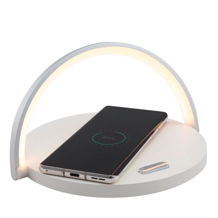 White table lamp plastic, Erhan, 2W, 3000K LED, with switch