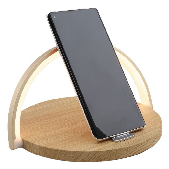 Wooden table lamp plastic, Erhan, 2W, 3000K LED, with switch