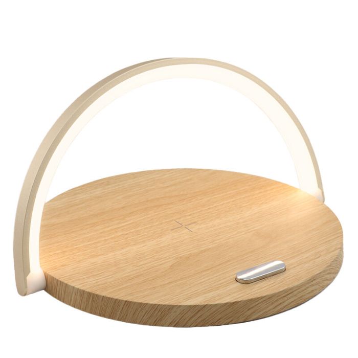 Wooden table lamp plastic, Erhan, 2W, 3000K LED, with switch