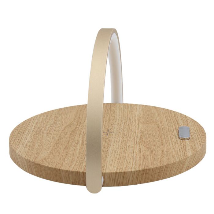 Wooden table lamp plastic, Erhan, 2W, 3000K LED, with switch