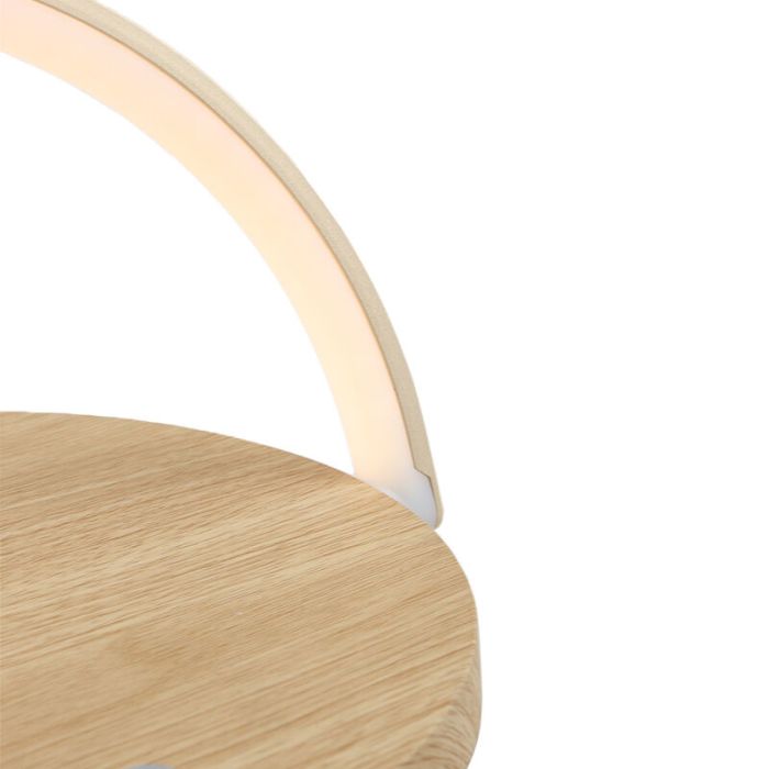 Wooden table lamp plastic, Erhan, 2W, 3000K LED, with switch