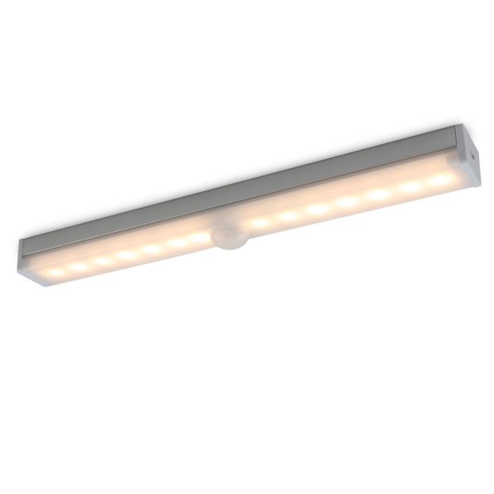 Silver wardrobe light plastic, Ilana, 1W, 3000K LED
