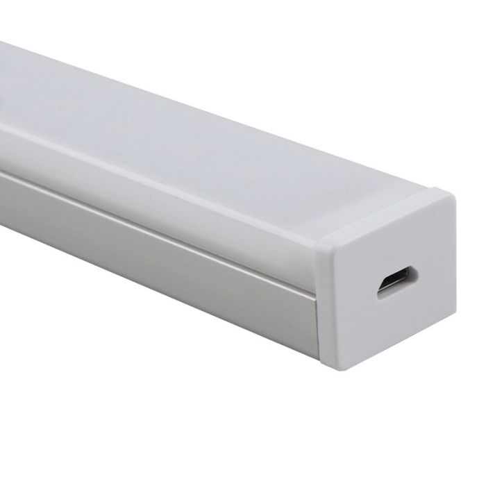 Silver wardrobe light plastic, Ilana, 1W, 3000K LED