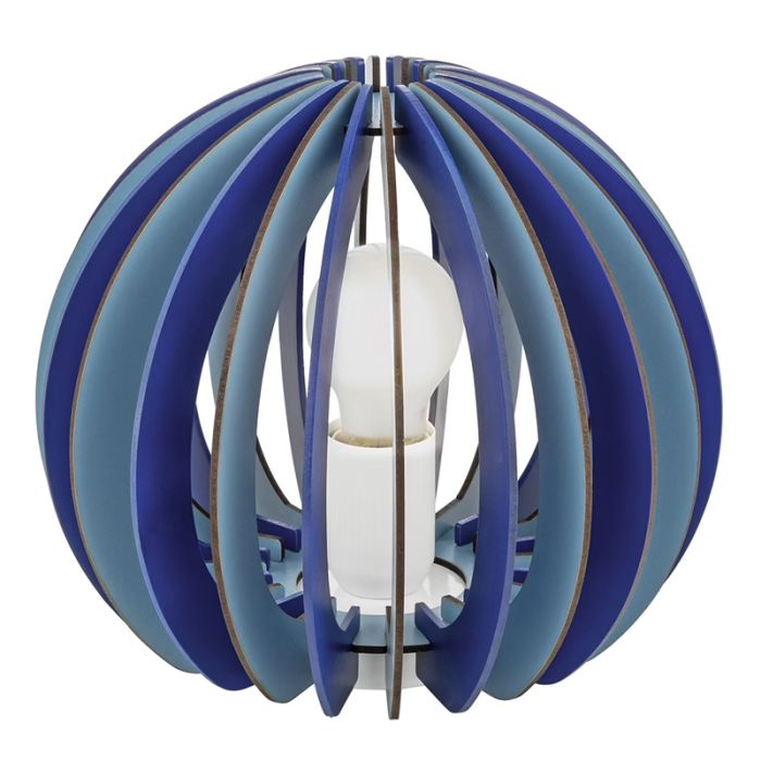 Wood children's table lamp blue, Babette