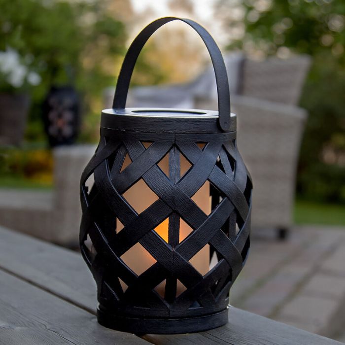 Plastic outdoor table lamp black, Alkan, 0,15W, 3000K LED, IP44