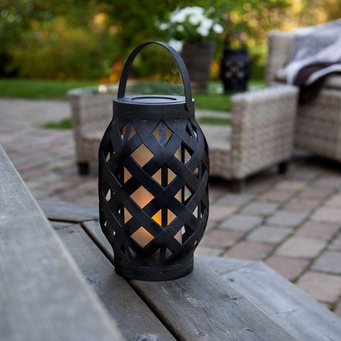 Plastic outdoor table lamp black, Alkan, 0,15W, 3000K LED, IP44
