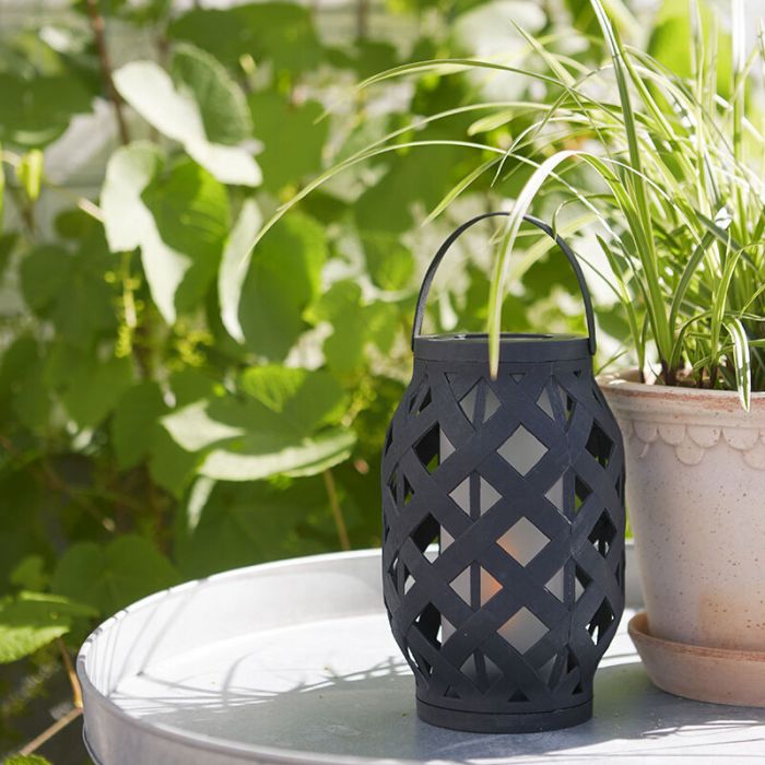 Plastic outdoor table lamp black, Alkan, 0,15W, 3000K LED, IP44