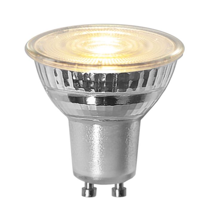 Dimmable GU10 LED light bulb, Atilla, transparent, 4,4w, 3000K