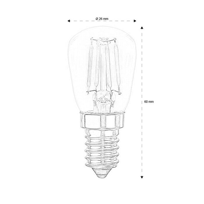 Dimmable E14 (small) lamp holder LED light George, 2,8w 2700K (Extra warm white) IP44