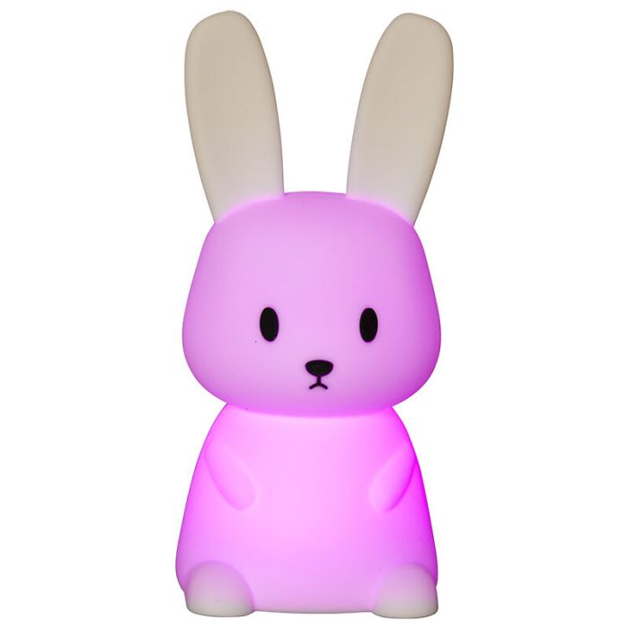 Plastic kid's night light white, Bunny, 0,5W, RGBW LED, with switch