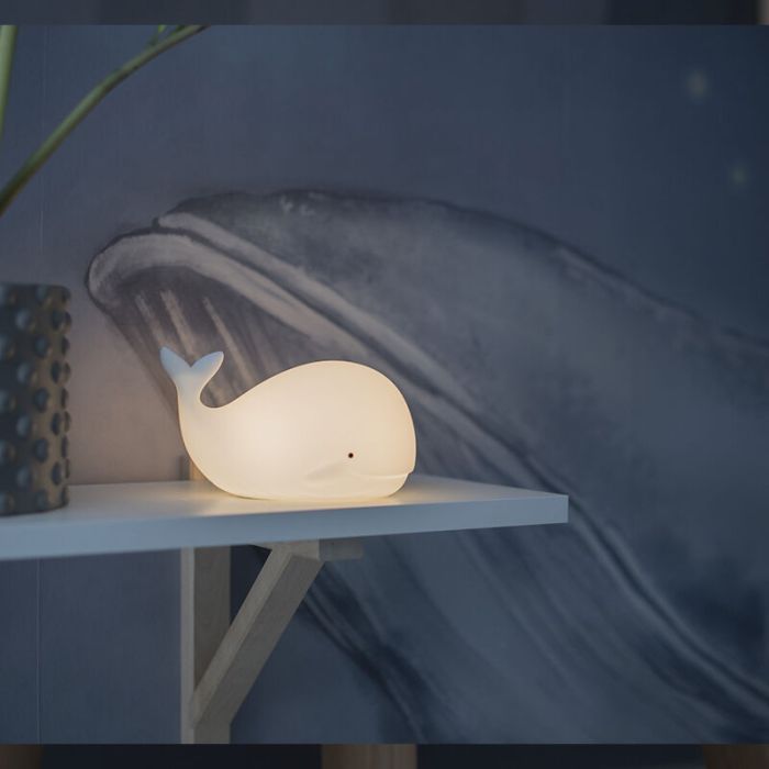 Plastic kid's night light white, Whale, 0,5W, RGBW LED