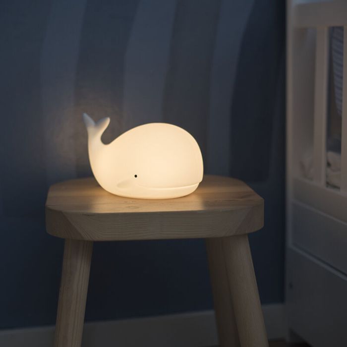 Plastic kid's night light white, Whale, 0,5W, RGBW LED