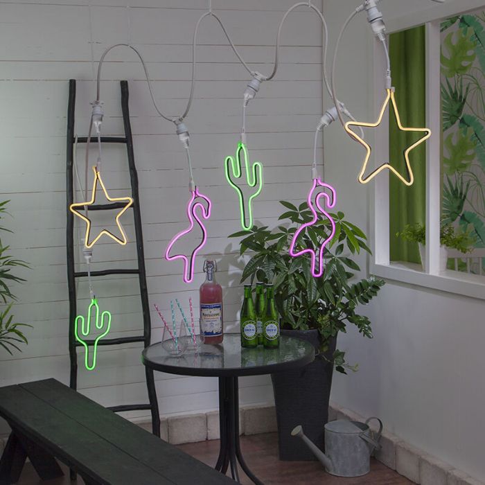 Plastic LED string light bulb green, Cactus, IP44