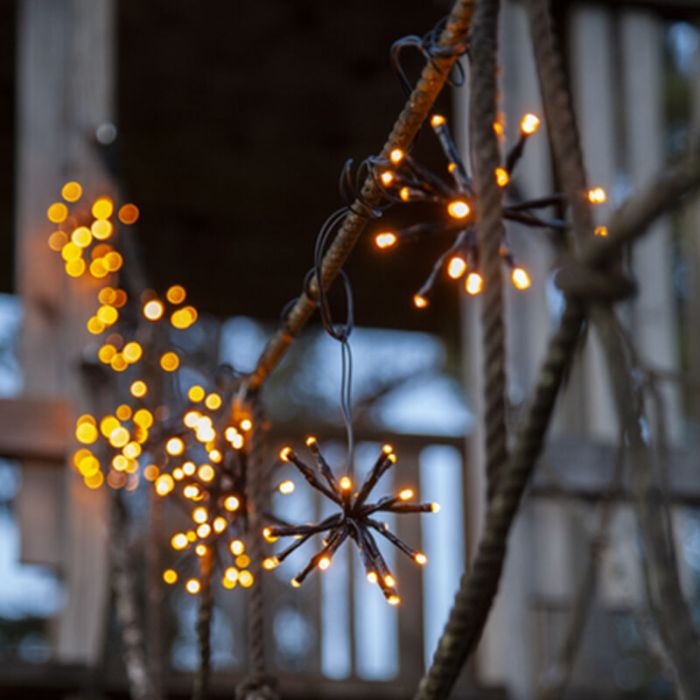 Plastic Christmas light black, 3,1W, 2200K LED, IP44