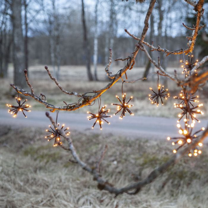 Plastic Christmas light black, 3,1W, 2200K LED, IP44
