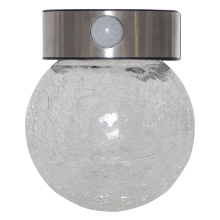 Glass solar outdoor wall light transparent, Amke, 0,25W, 3000K LED, IP44