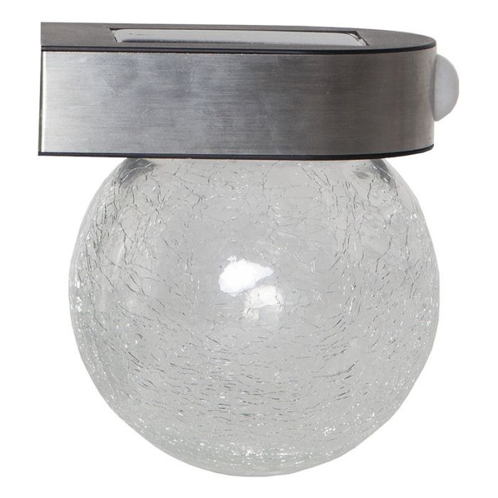 Glass solar outdoor wall light transparent, Amke, 0,25W, 3000K LED, IP44