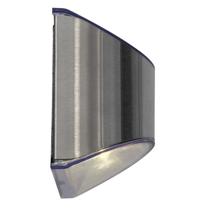 2-pack solar wall lights Amier, Silver, with twilight sensor
