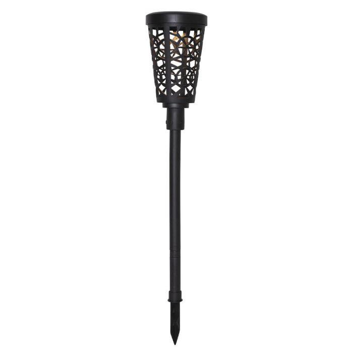 Plastic solar garden spike light black, Amresh, 0,03W, 3000K LED, IP44