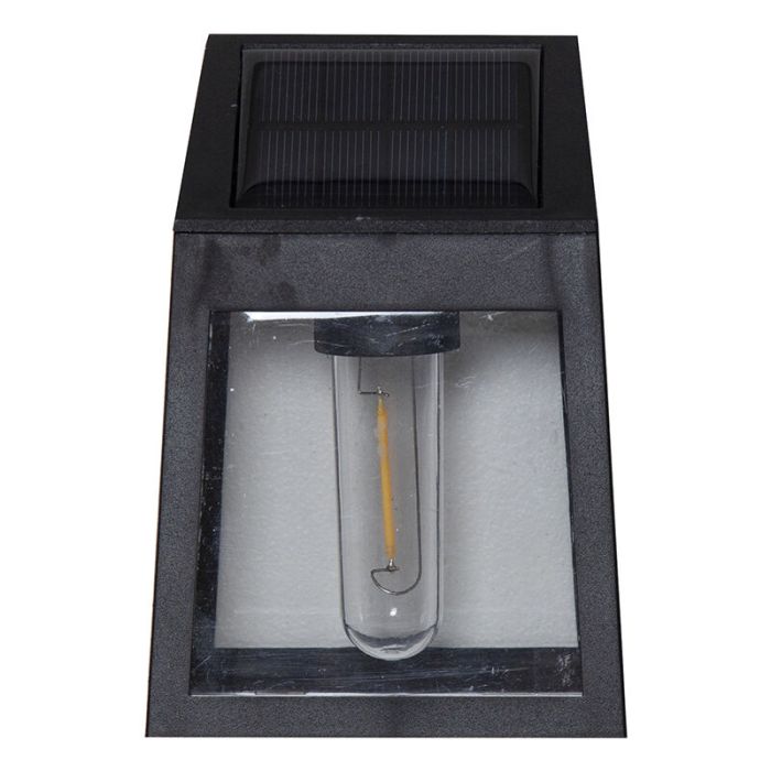 2-pack modern solar lights Amro, black
