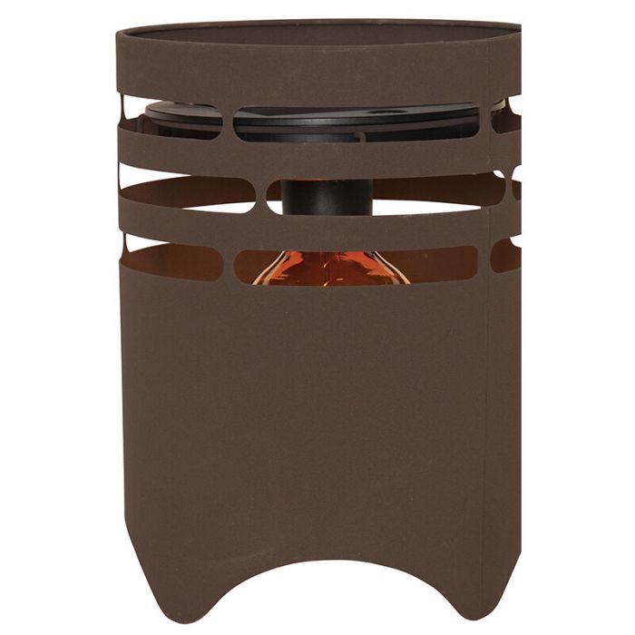 Plastic outdoor table lamp brown, Aidan, 0,3W, 3000K LED, IP44