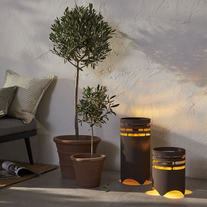 Plastic outdoor table lamp brown, Aidan, 0,3W, 3000K LED, IP44