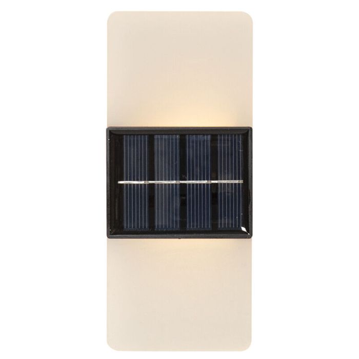 Plastic solar outdoor wall light white, Amier, 0,3W, 3000K LED, IP44