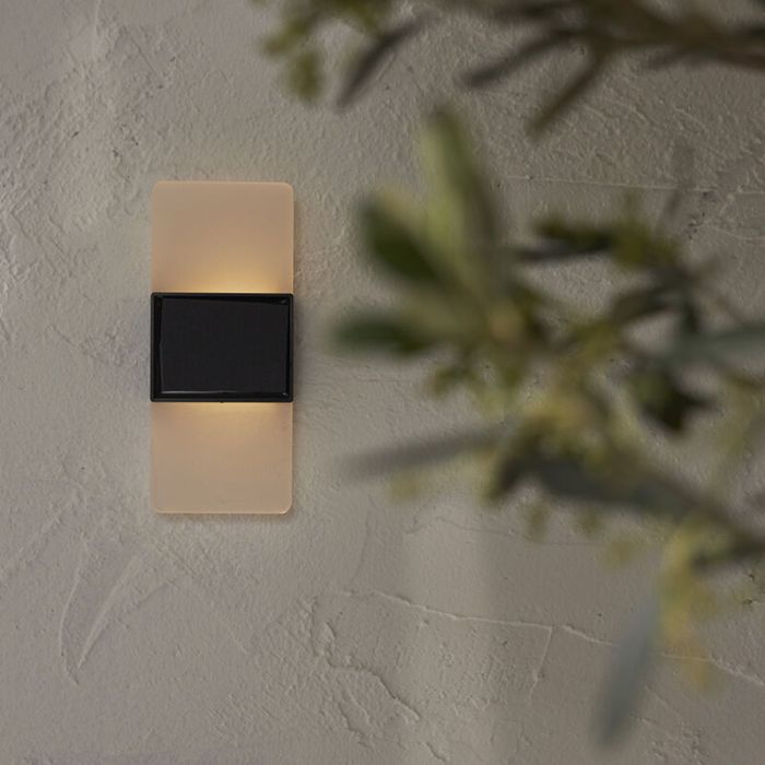 Plastic solar outdoor wall light white, Amier, 0,3W, 3000K LED, IP44