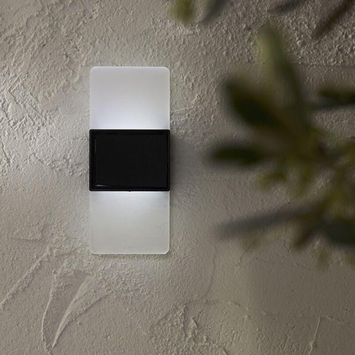 Plastic solar outdoor wall light white, Amier, 0,3W, 3000K LED, IP44