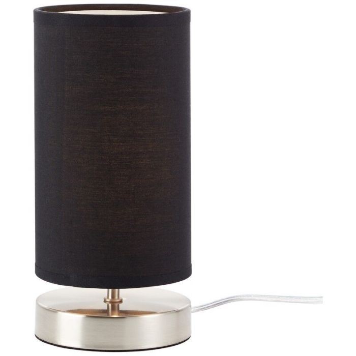 Fabric table lamp black, Merinde, with switch