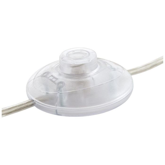 Fabric arc floor lamp white, Merinde, with switch