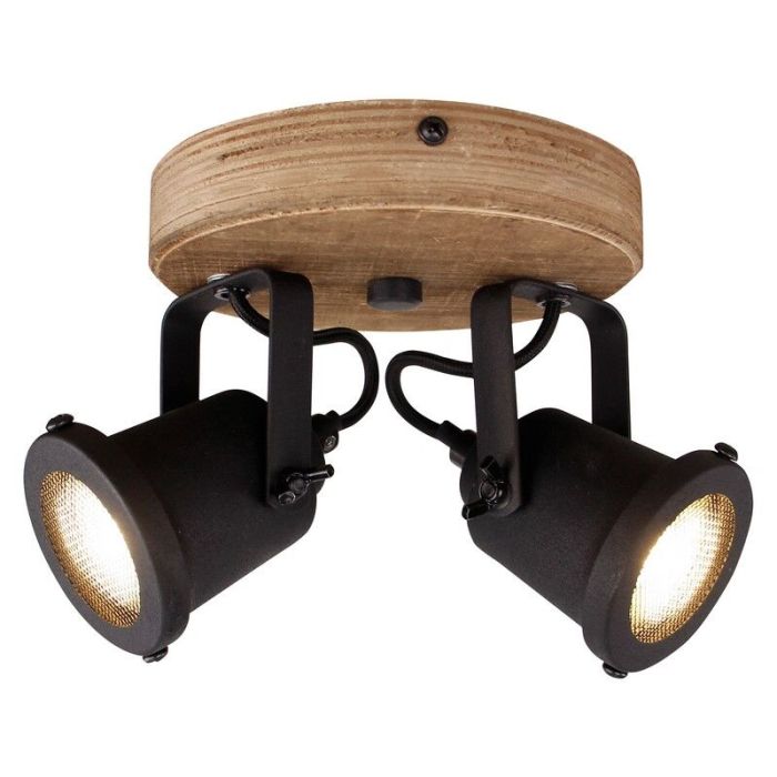 Wood ceiling spotlight brown, Jantina