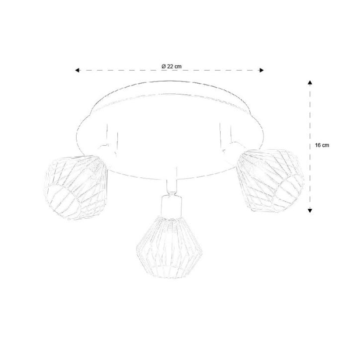 Industrial ceiling light copper, Keyshaira