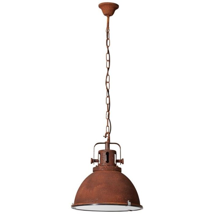 Industrial pendant light rust coloured, Alexi