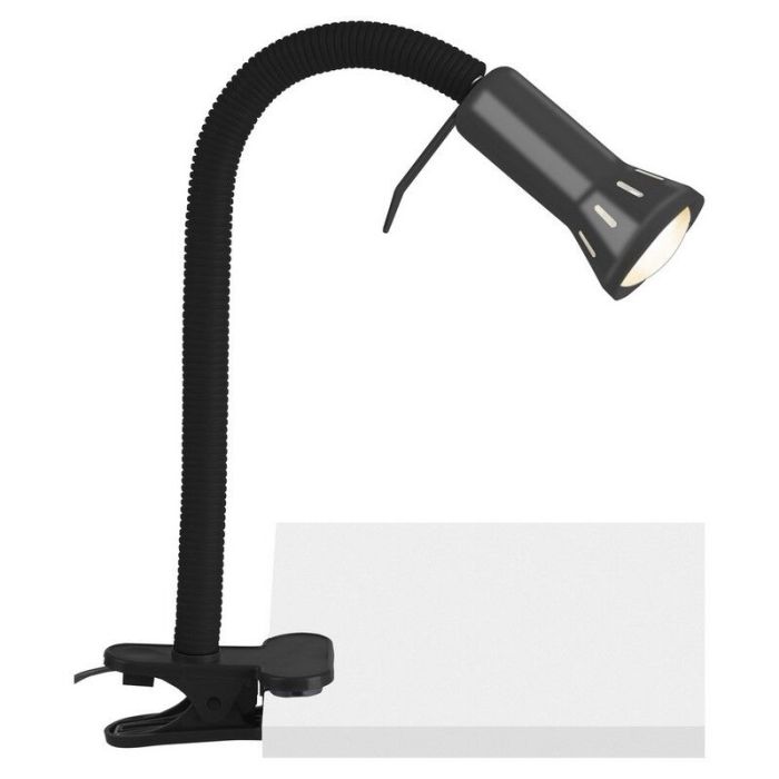 Plastic clip spotlight black, Kalina, with switch