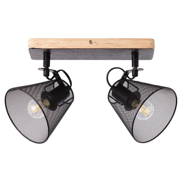 Wood ceiling spotlight black, Havin
