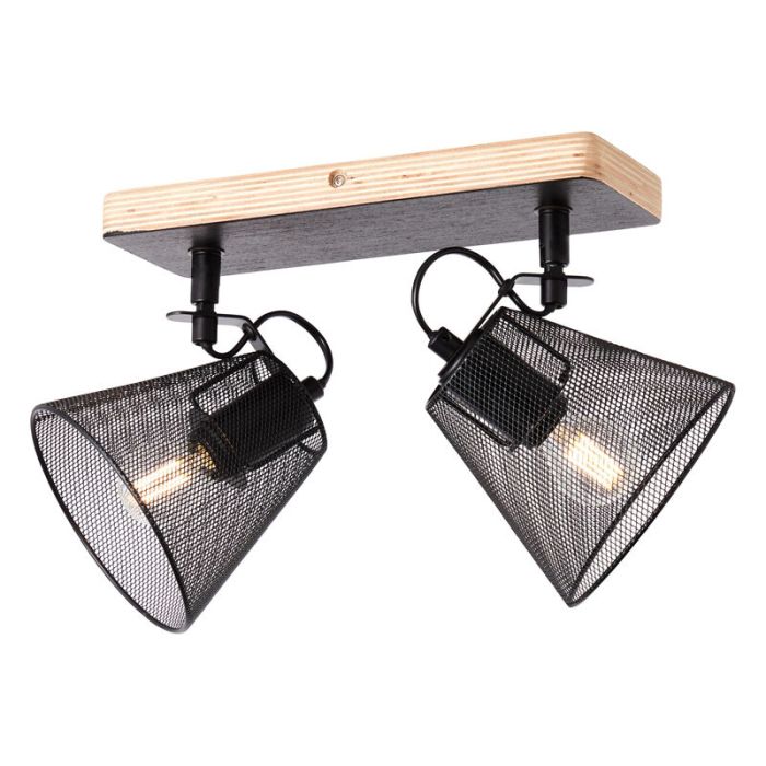 Wood ceiling spotlight black, Havin