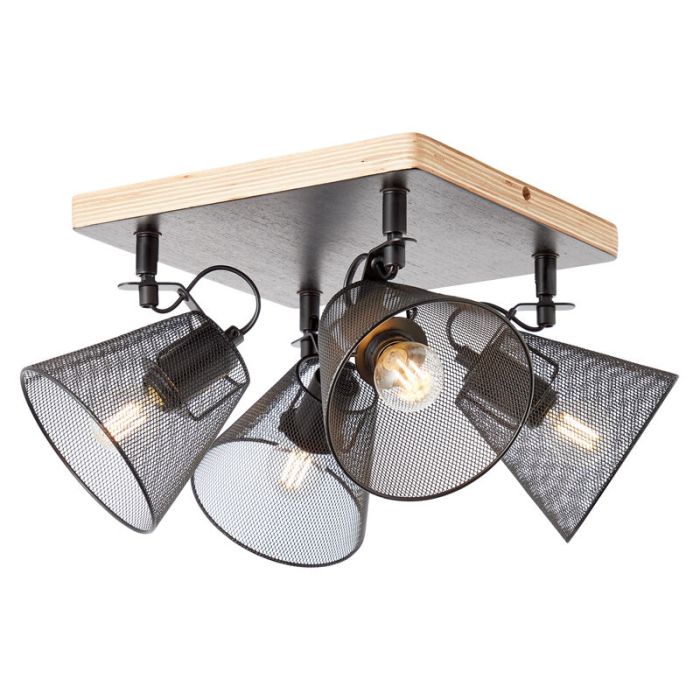 Wood ceiling spotlight black, Havin