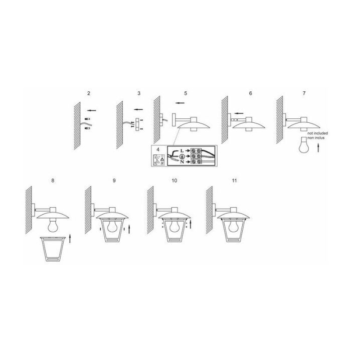 Modern outdoor light white, Jedidjah, IP44