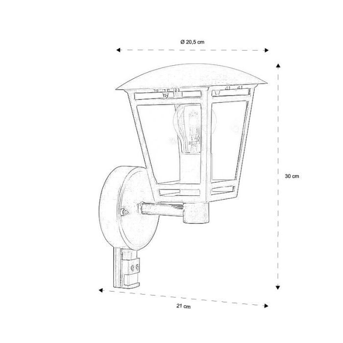 Modern outdoor wall light with motion sensor black, Jedidjah, IP44