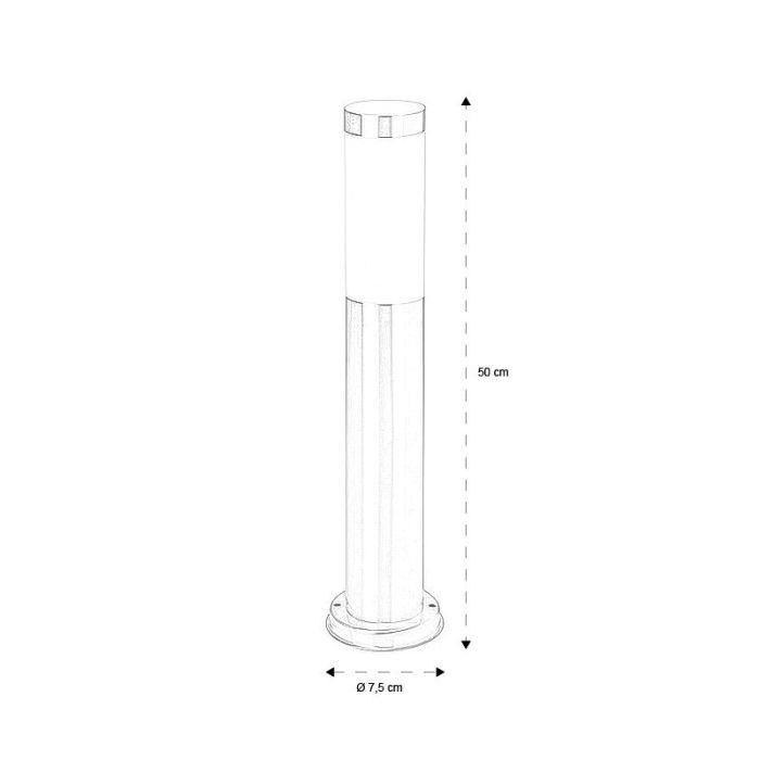 Plastic outdoor light chrome, Tom, IP44
