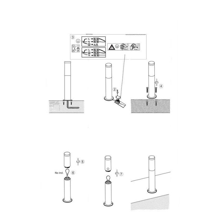 Plastic outdoor light chrome, Tom, IP44