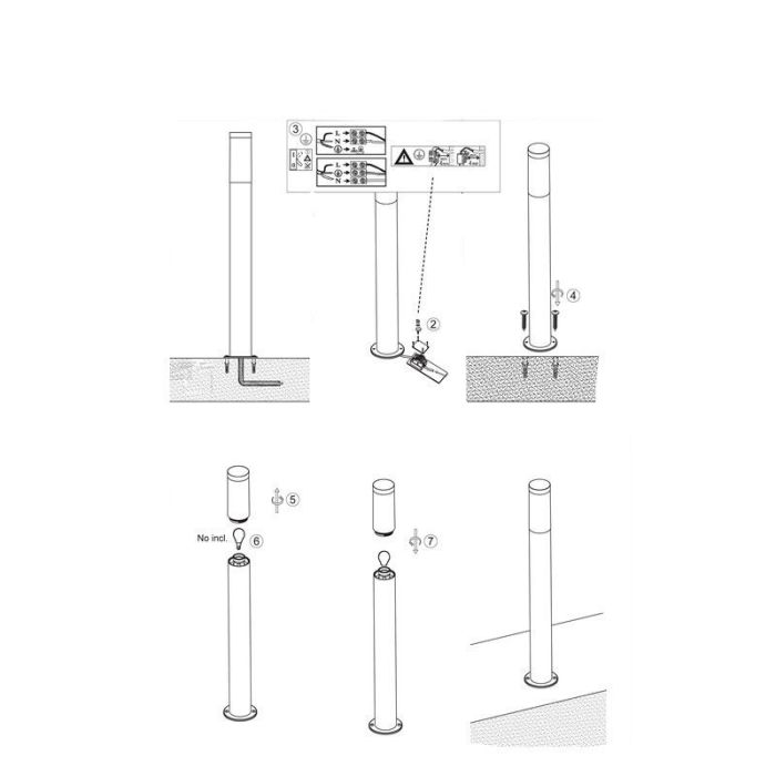 Plastic outdoor light chrome, Tom, IP44