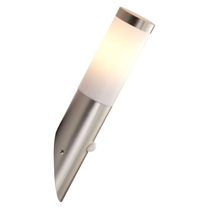Plastic outdoor wall light with motion sensor chrome, Tom, IP44