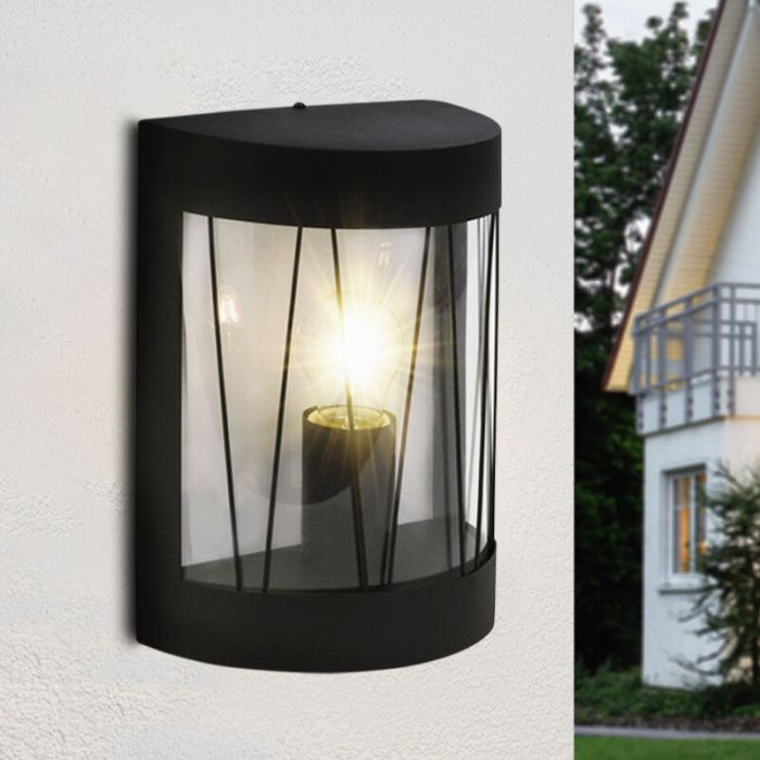 Industrial outdoor light black, Jaynah, IP44