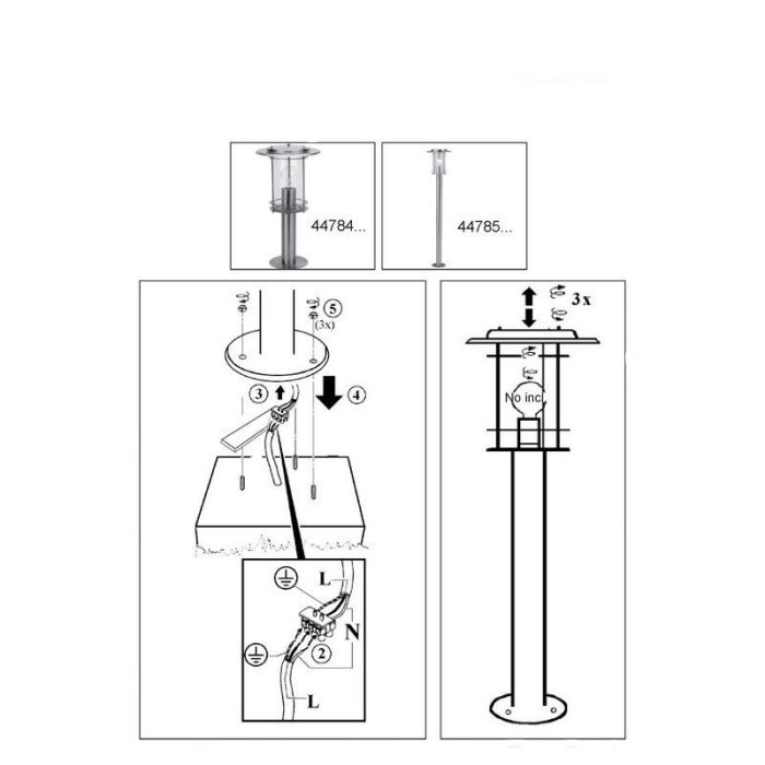 Metal outdoor light chrome, Shamayra, IP44