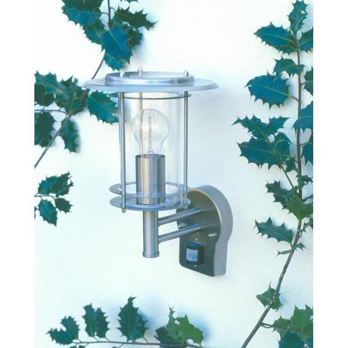 Metal outdoor wall light with motion sensor chrome, Shamayra, IP44