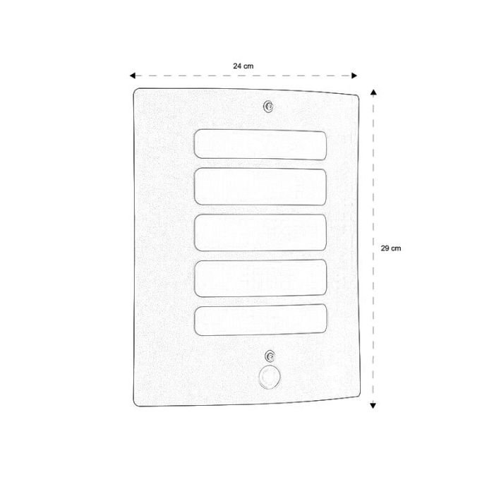 Metal outdoor wall light with motion sensor anthracite, Alea, IP44