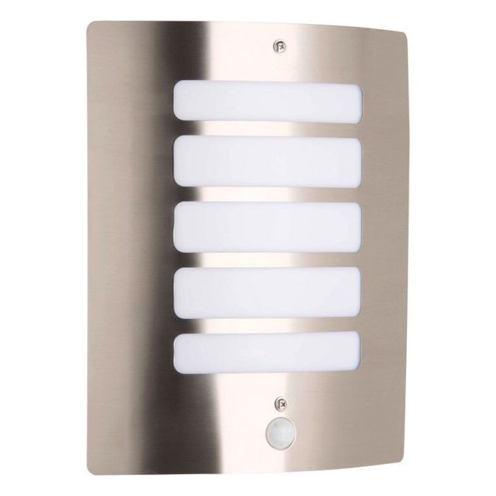 Metal outdoor wall light with motion sensor chrome, Alea, IP44