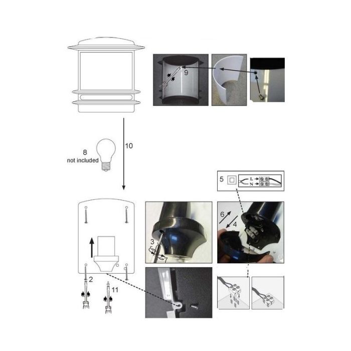 Rustic outdoor light transparent, Zare, IP44
